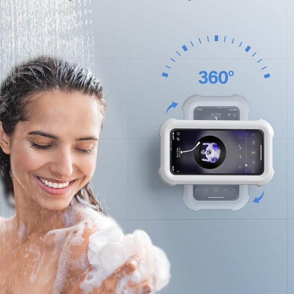 New Shower Phone Holder‎ Waterproof Rotatable Retractable Adjustable for Shower